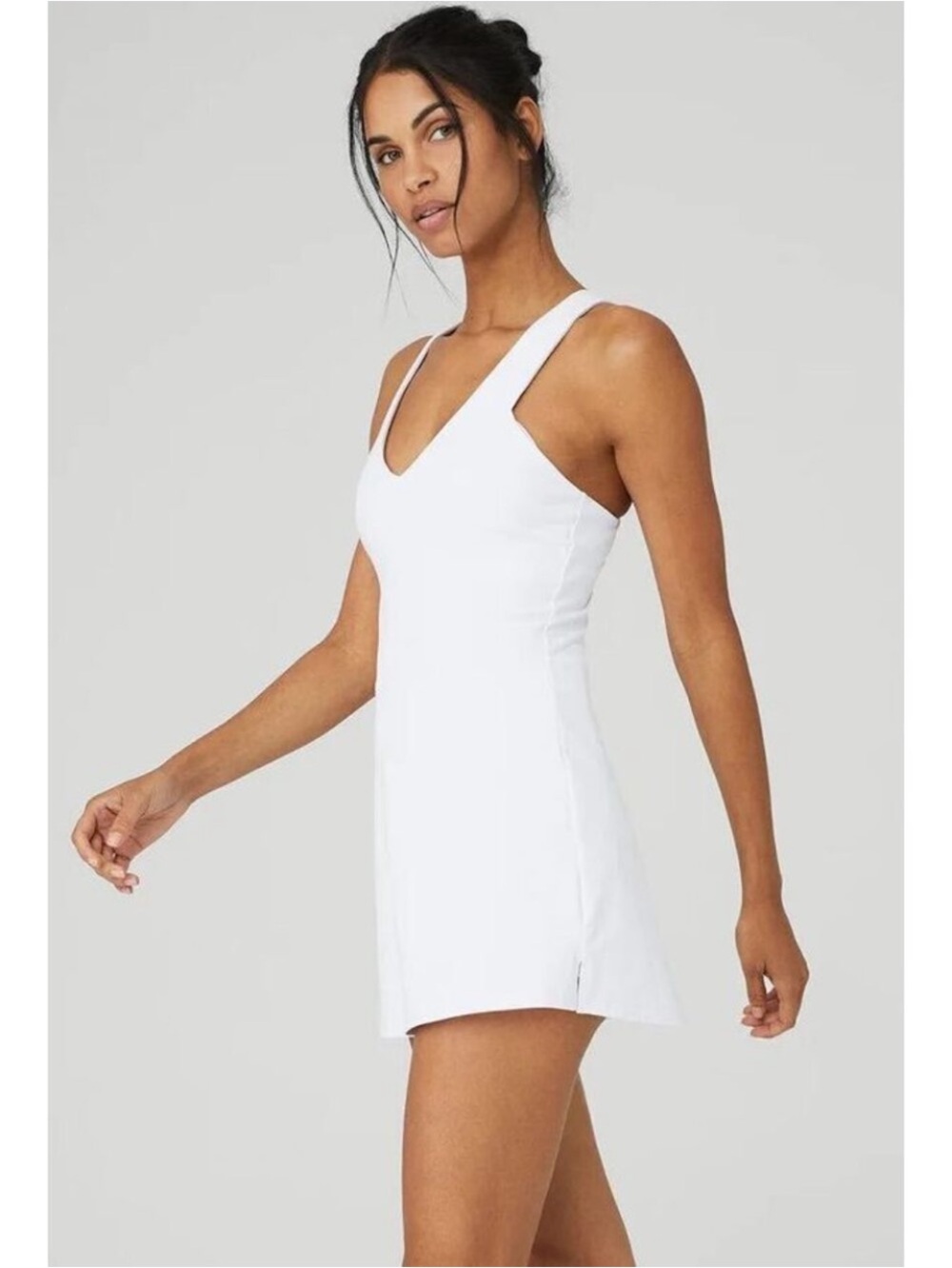 ALO Yoga Airbrush Real Tennis Dress in White Size Medium